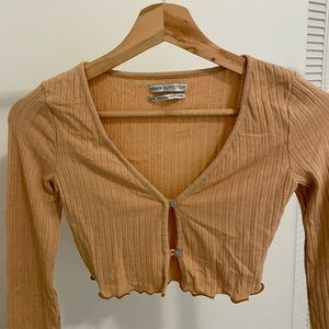 Urban Outfitters Caramel Croptop Cardigan